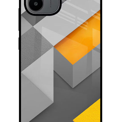 Abstract Redmi A1/A2 Glass Case Back Cover by Casekaro