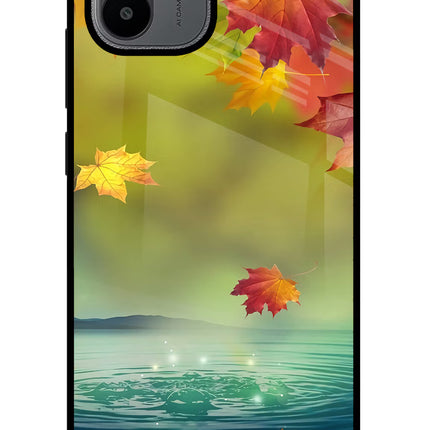 Flowers Redmi A1/A2 Glass Case Back Cover by Casekaro