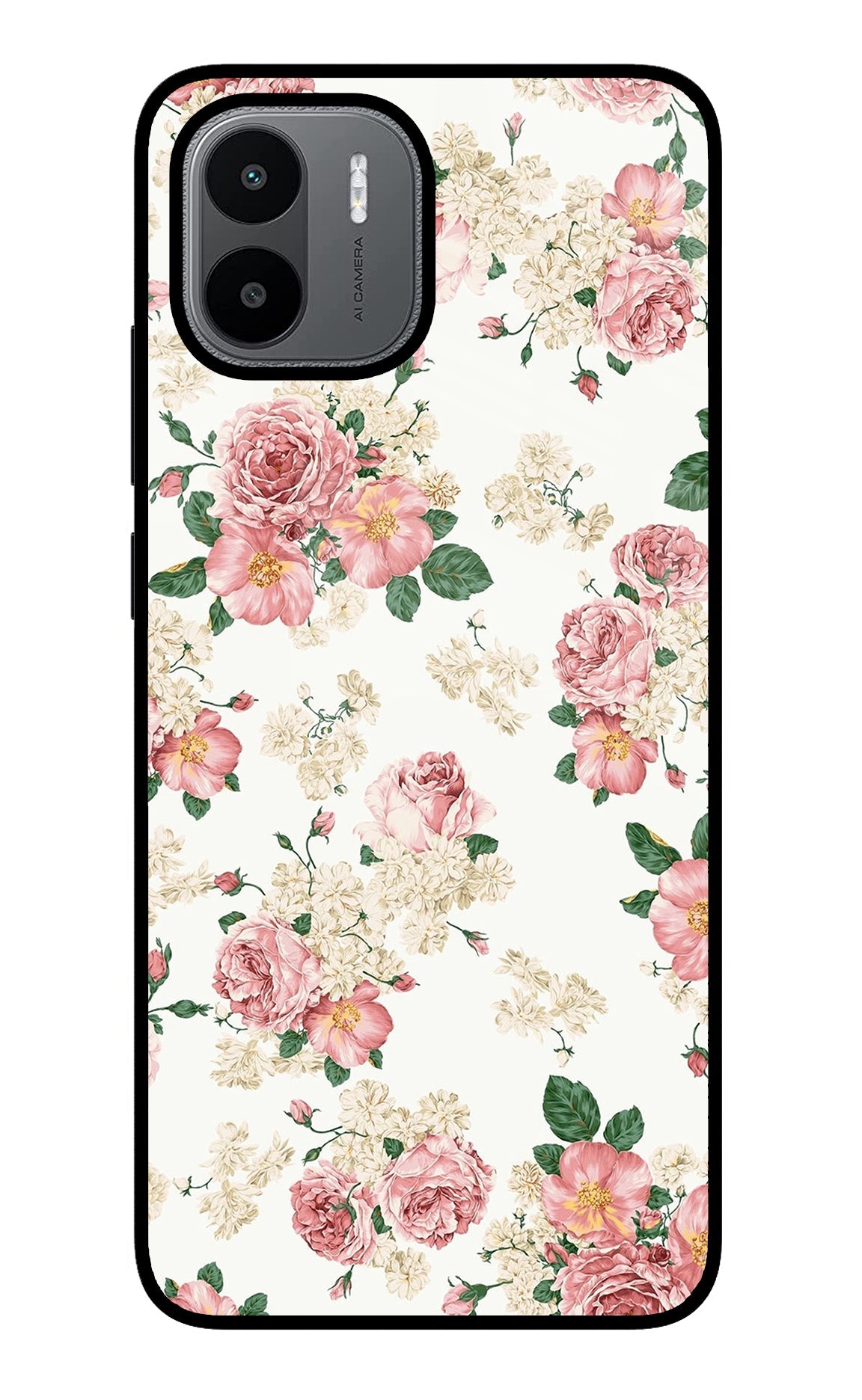 Flowers Redmi A1/A2 Glass Case