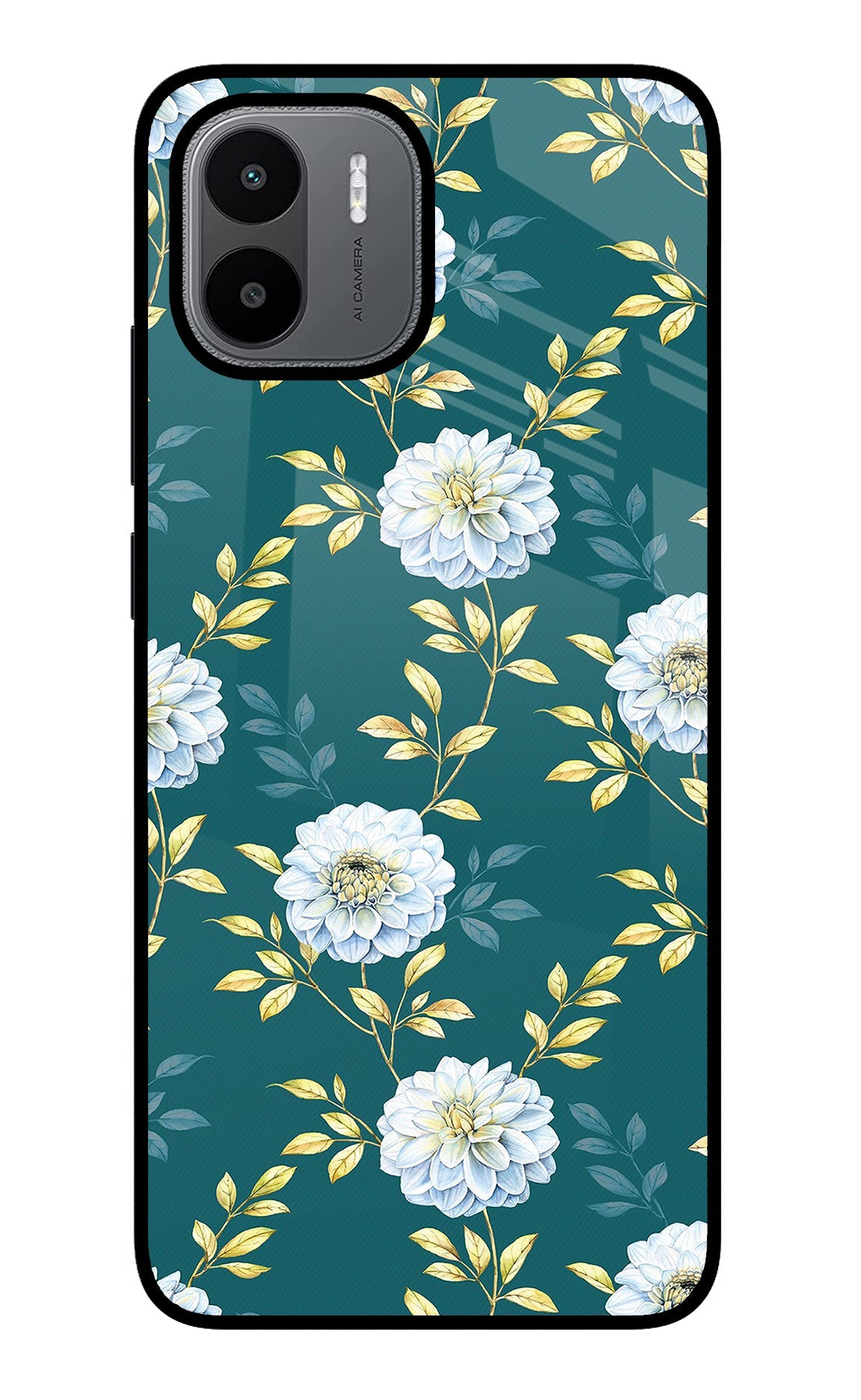 Flowers Redmi A1/A2 Glass Case