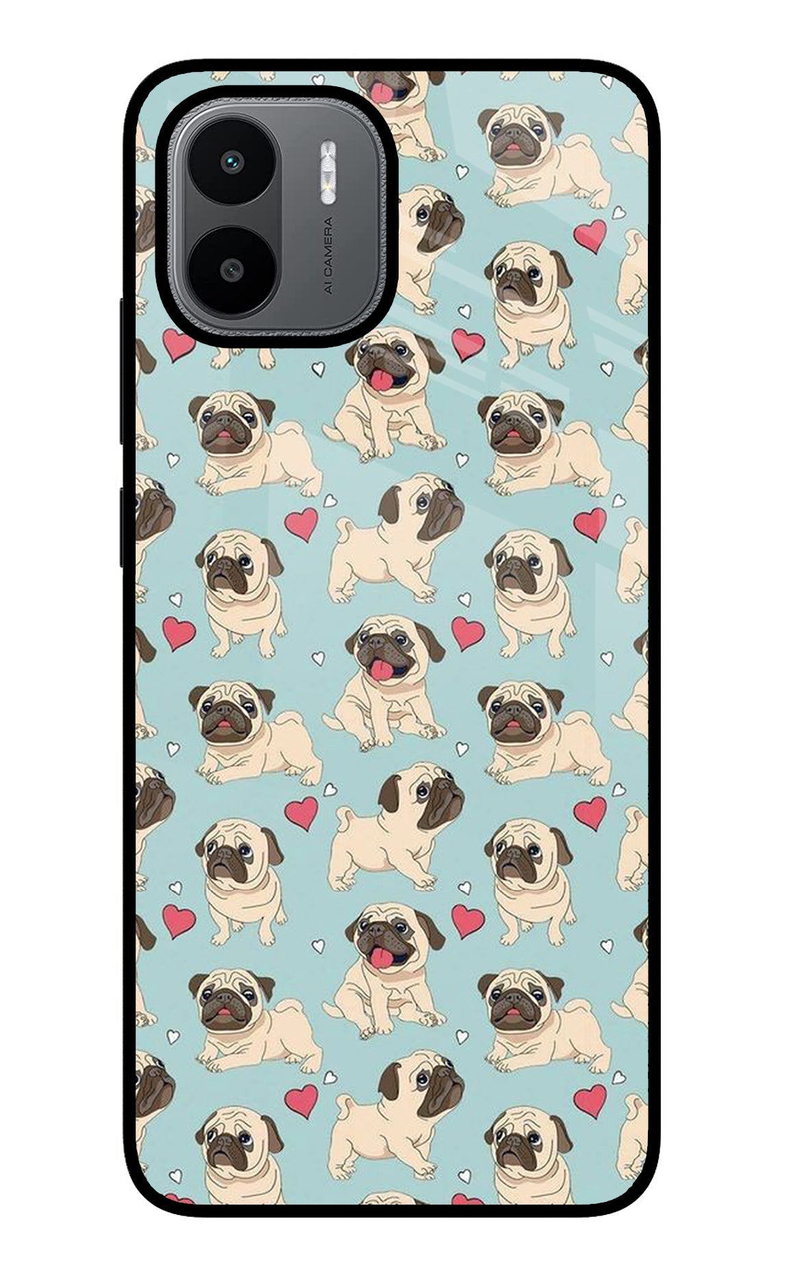 Pug Dog Redmi A1/A2 Glass Case