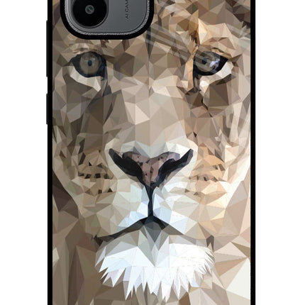 Lion Art Redmi A1/A2 Glass Case Back Cover by Casekaro