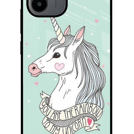 Unicorn Wallpaper Redmi A1/A2 Glass Case Back Cover by Casekaro