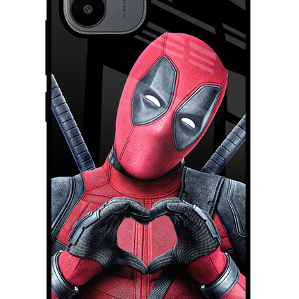 Deadpool Redmi A1/A2 Glass Case Back Cover by Casekaro