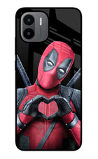Deadpool Redmi A1/A2 Glass Case Back Cover by Casekaro