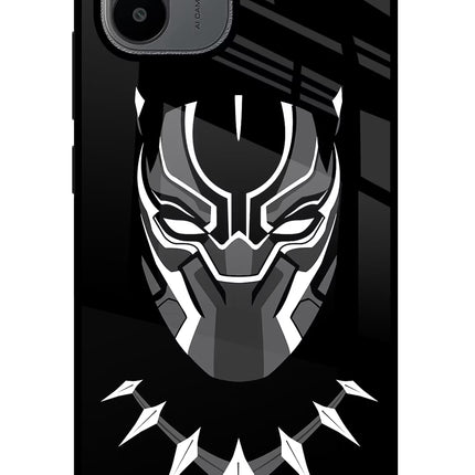Black Panther Redmi A1/A2 Glass Case Back Cover by Casekaro