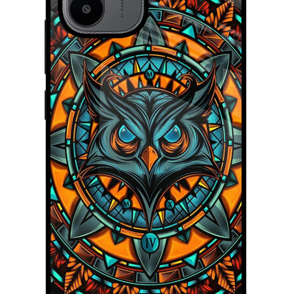 Angry Owl Art Redmi A1/A2 Glass Case Back Cover by Casekaro