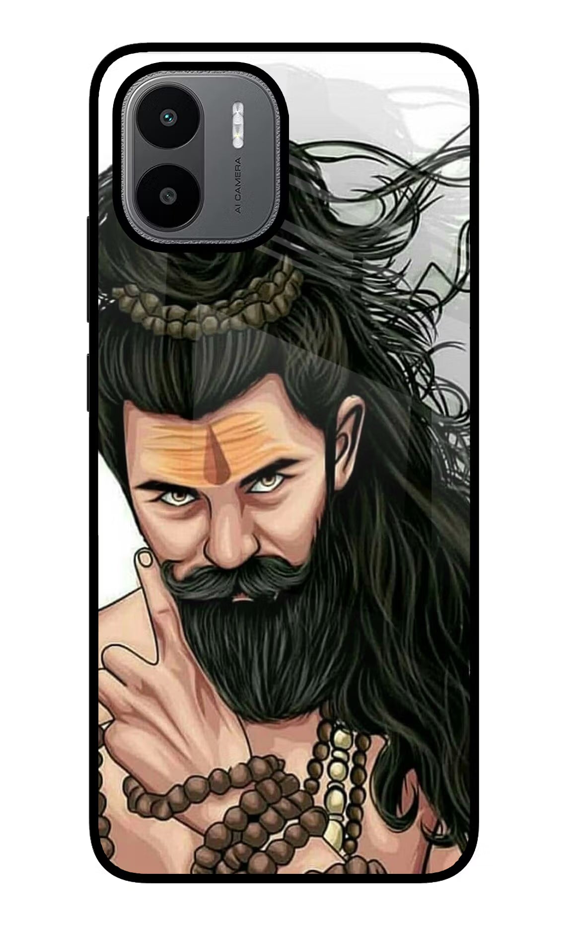 Mahadev Redmi A1/A2 Glass Case Back Cover by Casekaro
