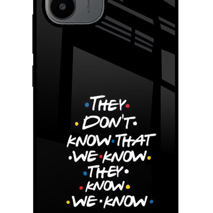 FRIENDS Dialogue Redmi A1/A2 Glass Case Back Cover by Casekaro