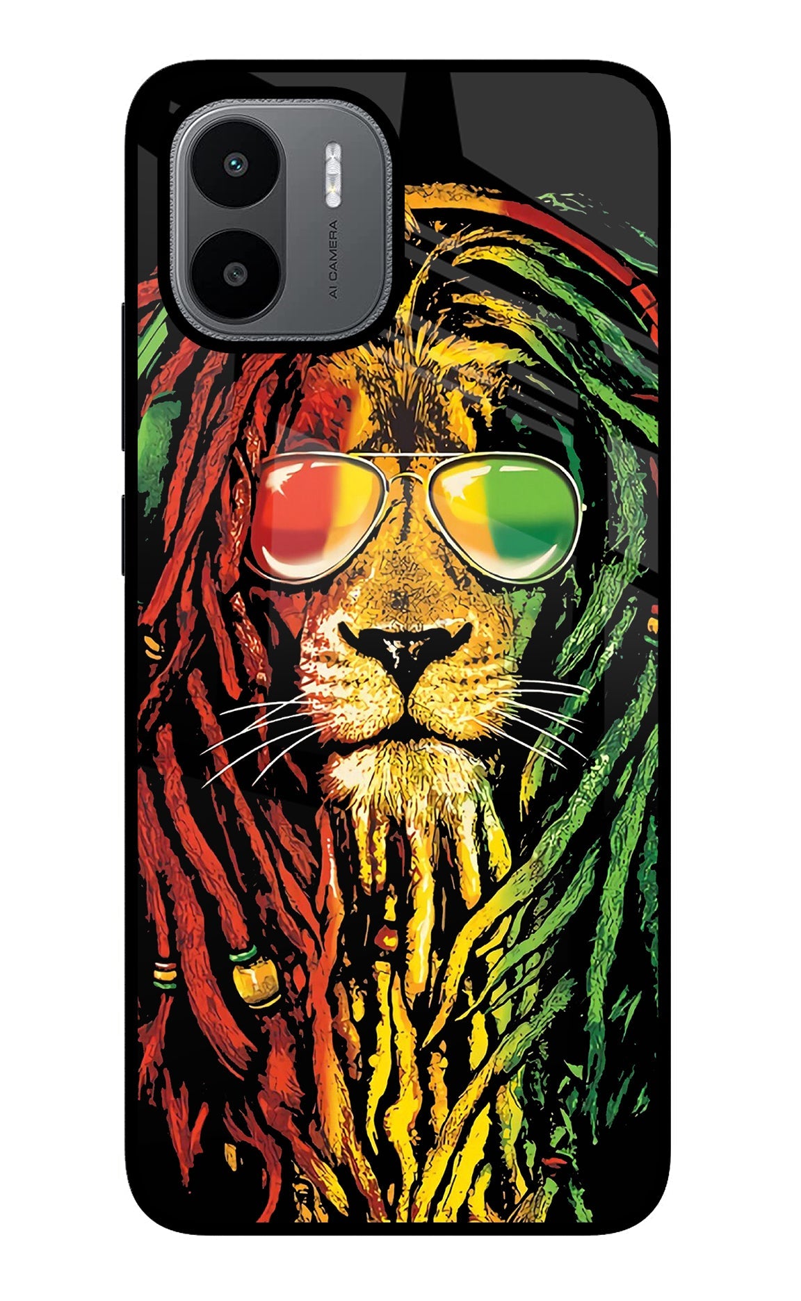 Rasta Lion Redmi A1/A2 Glass Case