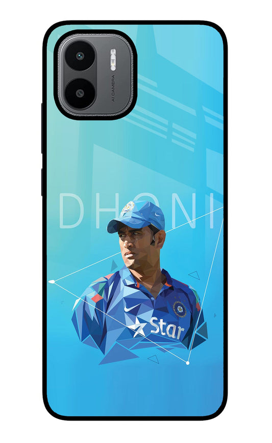 Dhoni Artwork Redmi A1/A2 Glass Case