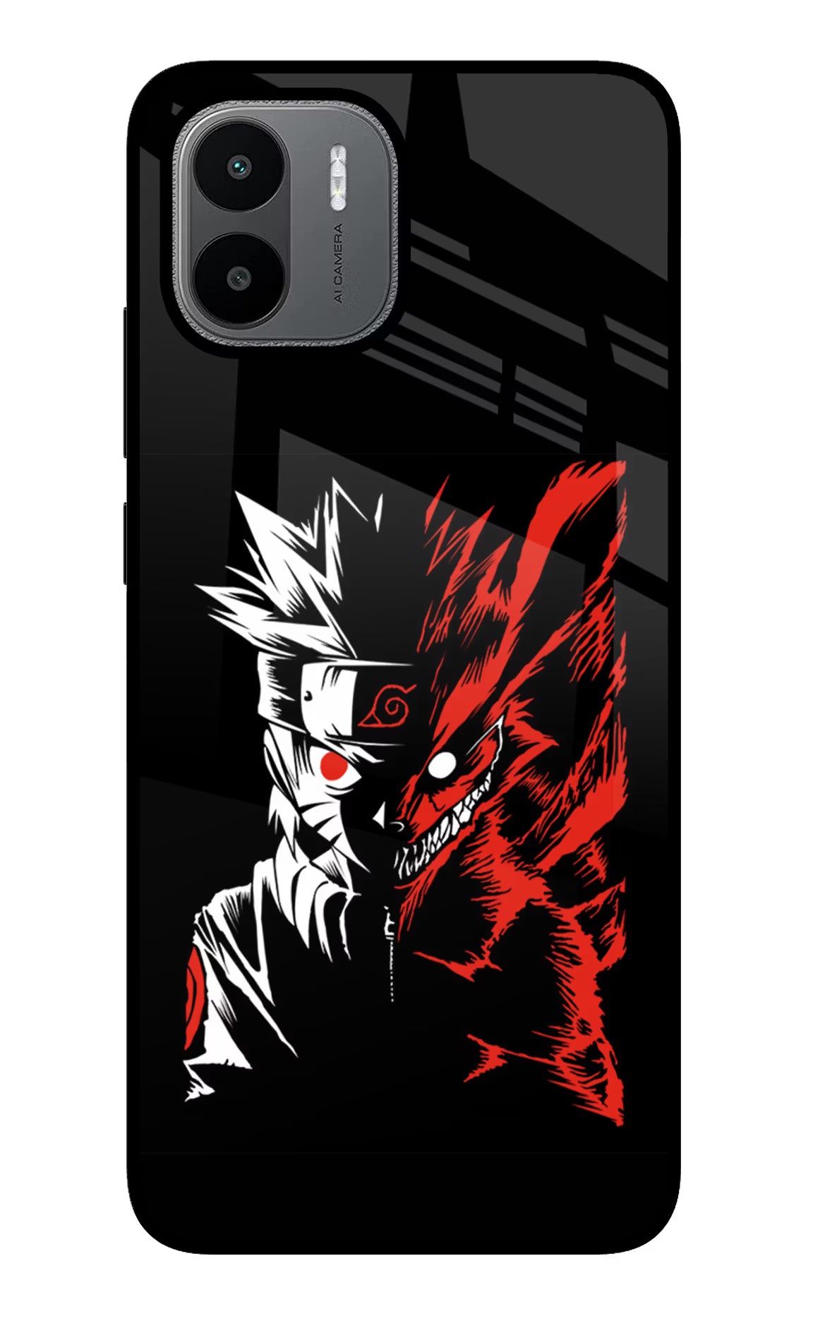 Naruto Two Face Redmi A1/A2 Glass Case Back Cover by Casekaro
