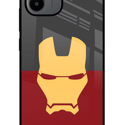 Ironman Redmi A1/A2 Glass Case Back Cover by Casekaro