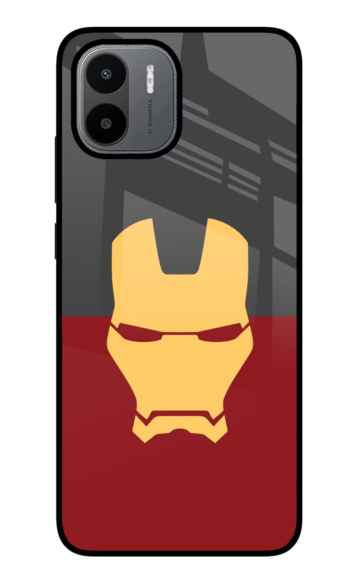 Ironman Redmi A1/A2 Glass Case Back Cover by Casekaro