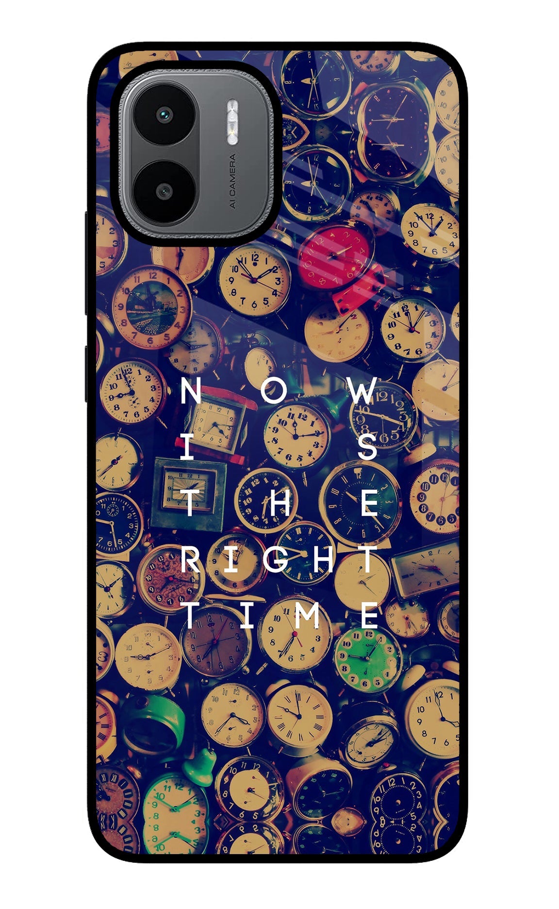 Now is the Right Time Quote Redmi A1/A2 Glass Case