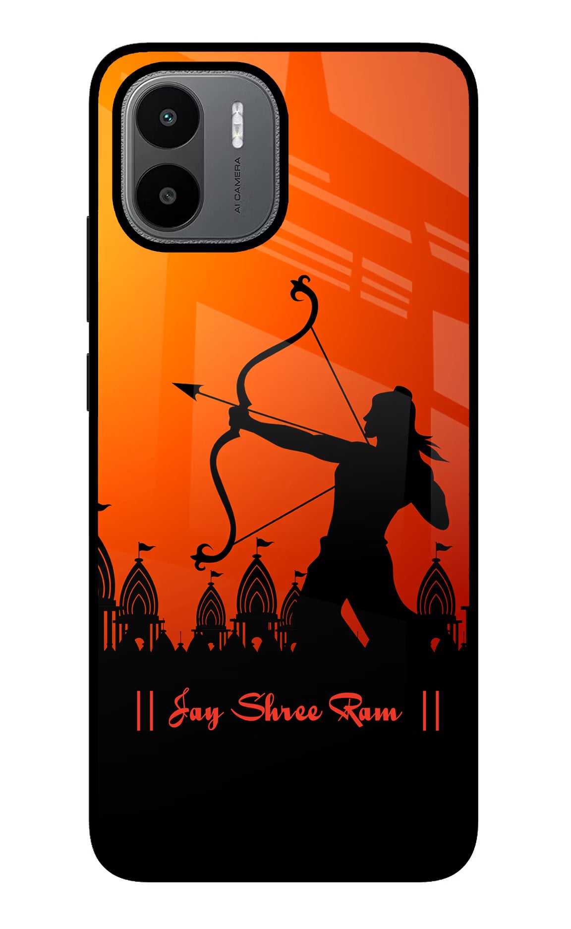 Lord Ram - 4 Redmi A1/A2 Glass Case Back Cover by Casekaro