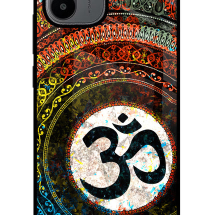 Om Cultural Redmi A1/A2 Glass Case Back Cover by Casekaro