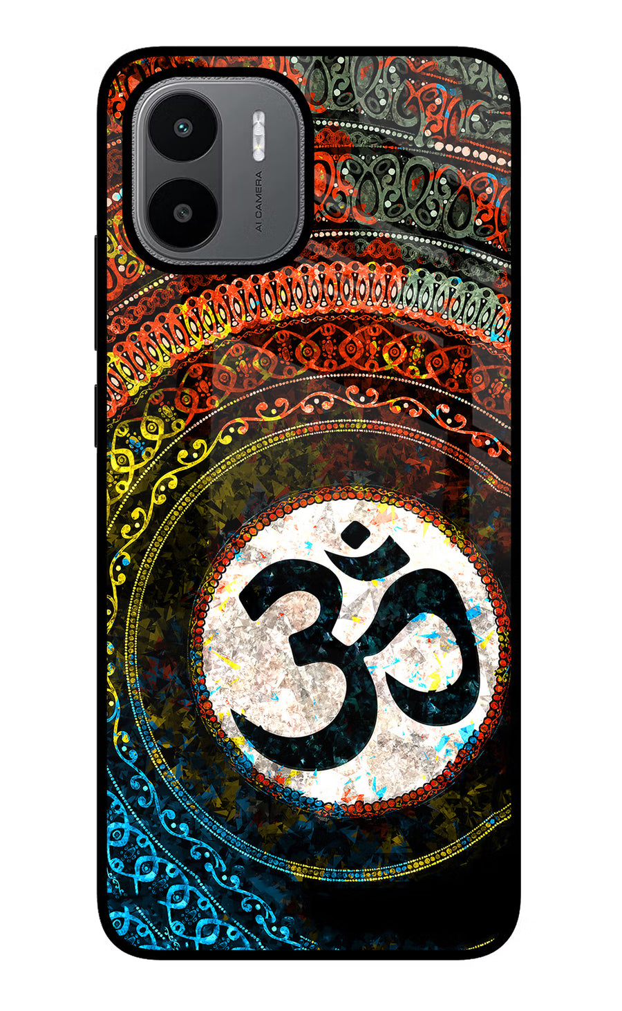 Om Cultural Redmi A1/A2 Back Cover, Glass case