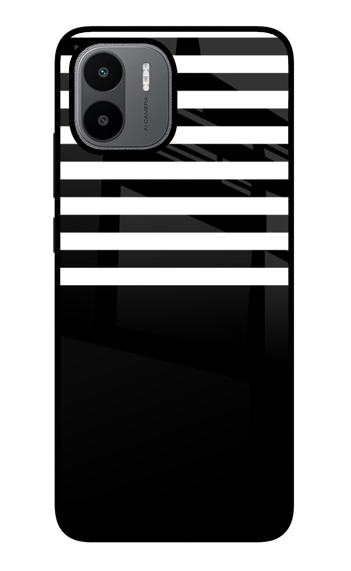 Black and White Print Redmi A1/A2 Glass Case