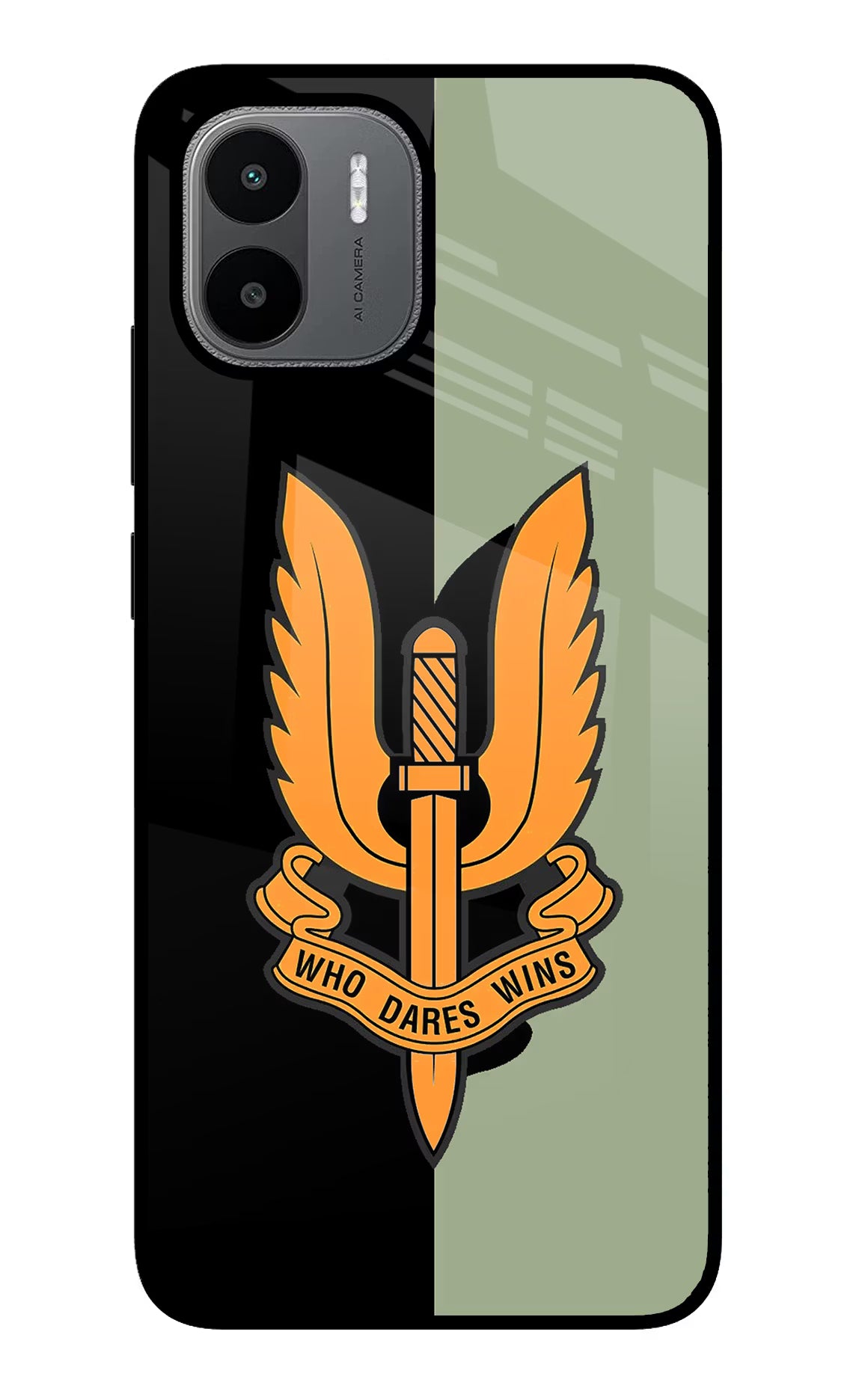 Balidan Logo Redmi A1/A2 Glass Case Back Cover by Casekaro