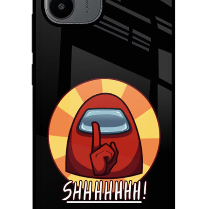 Among Us Shhh! Redmi A1/A2 Glass Case Back Cover by Casekaro