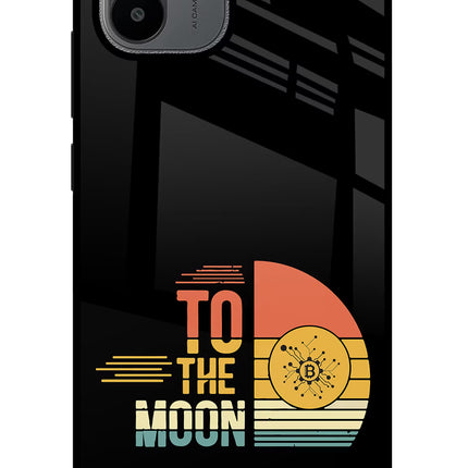 To the Moon Redmi A1/A2 Glass Case Back Cover by Casekaro