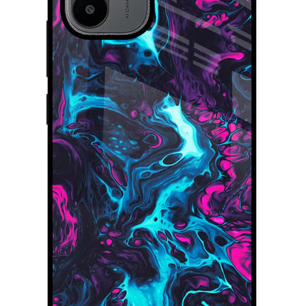 Abstract Redmi A1/A2 Glass Case Back Cover by Casekaro