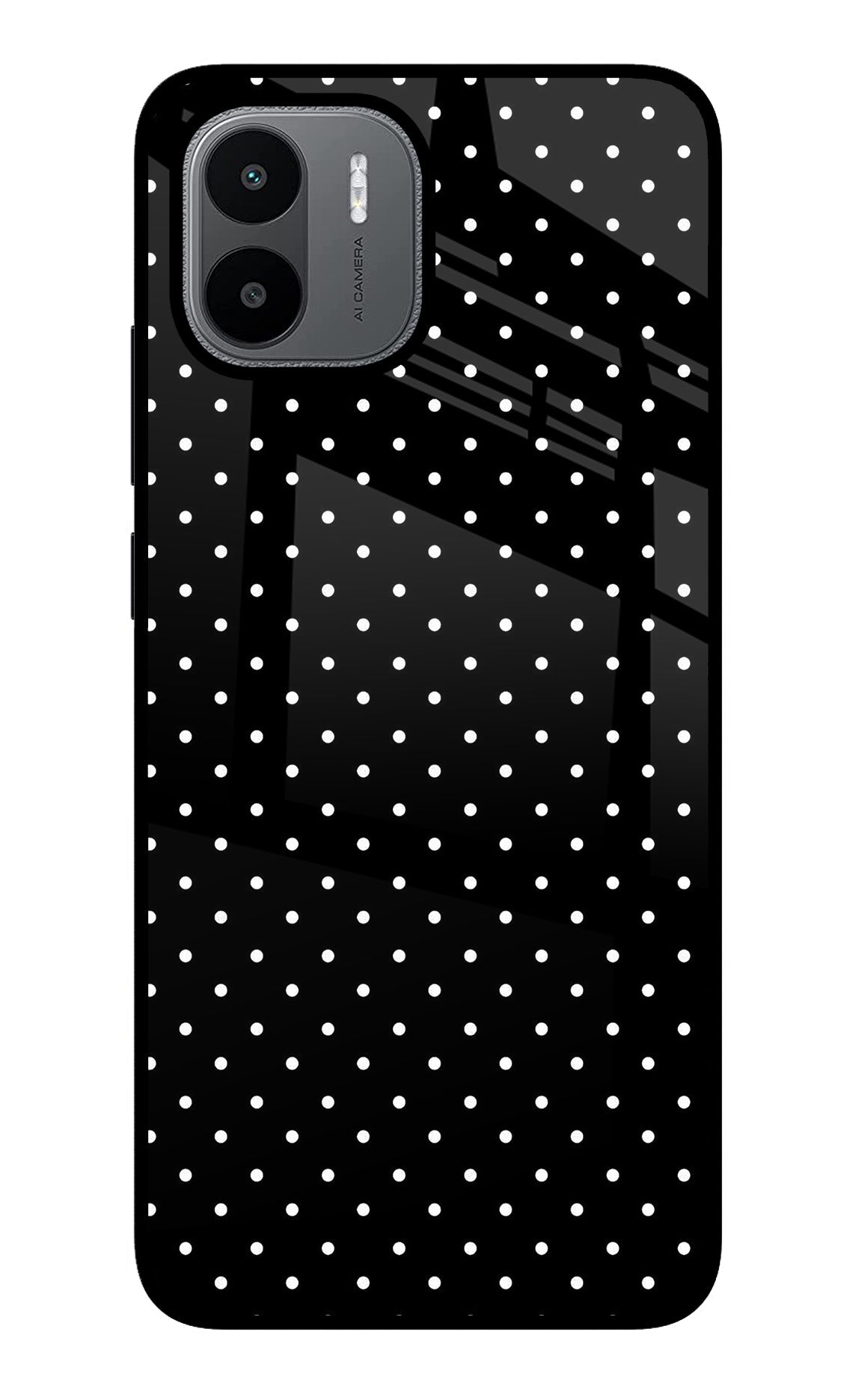 White Dots Redmi A1/A2 Glass Case