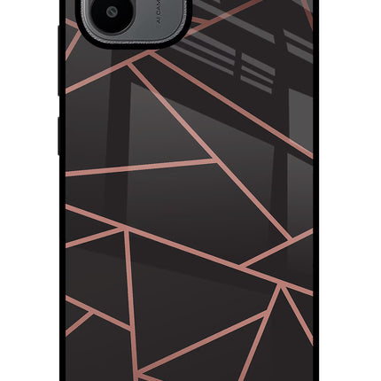 Geometric Pattern Redmi A1/A2 Glass Case Back Cover by Casekaro