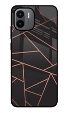 Geometric Pattern Redmi A1/A2 Glass Case Back Cover by Casekaro