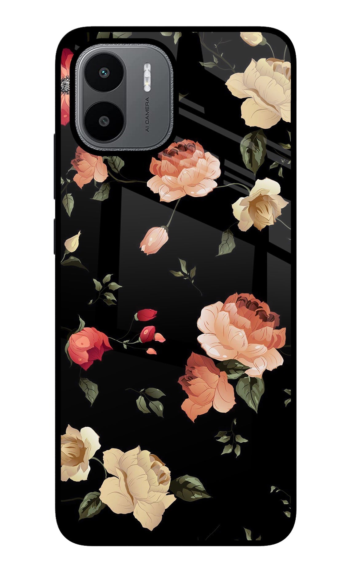 Flowers Redmi A1/A2 Glass Case