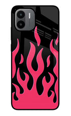 Fire Flames Redmi A1/A2 Glass Case Back Cover by Casekaro