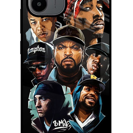 Rappers Redmi A1/A2 Glass Case Back Cover by Casekaro