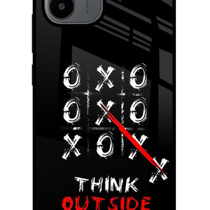 Think out of the BOX Redmi A1/A2 Glass Case Back Cover by Casekaro