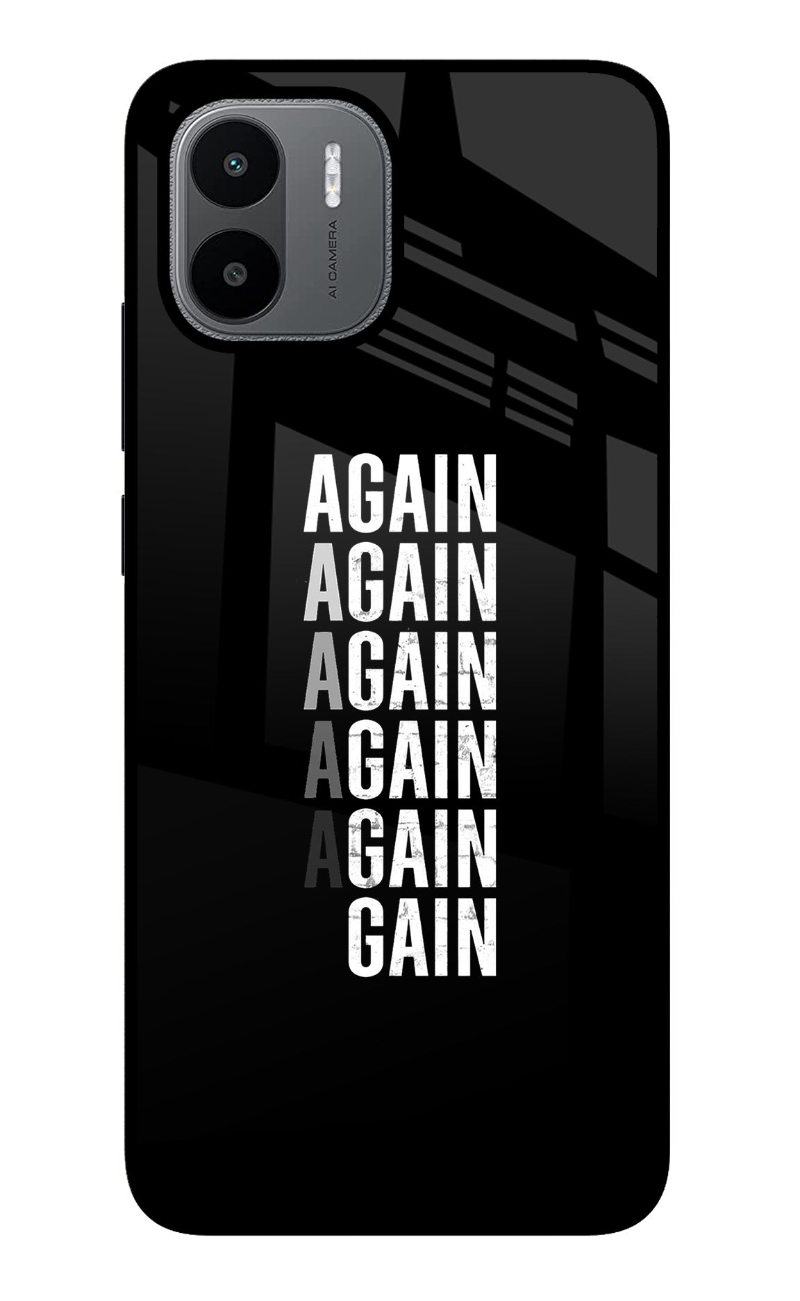 Again Again Gain Redmi A1/A2 Glass Case