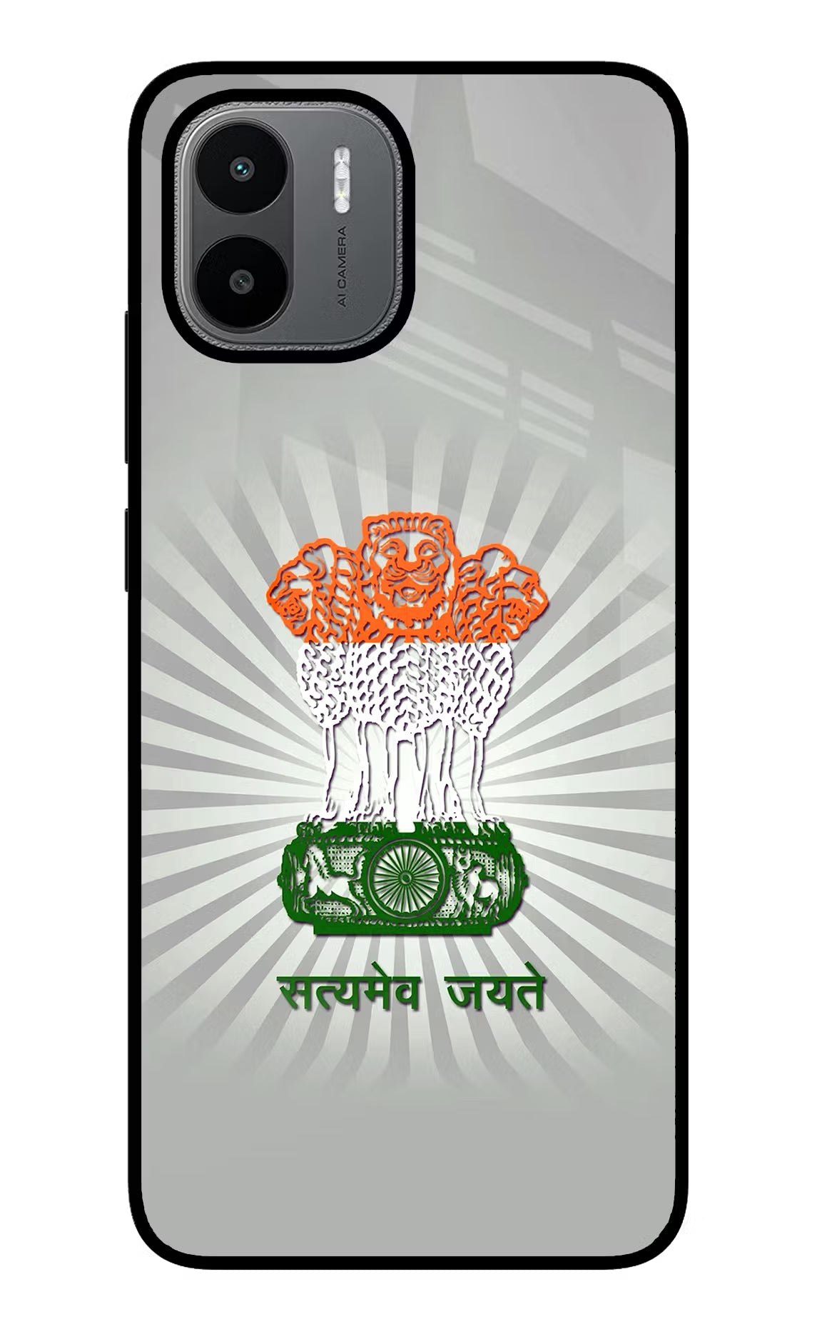 Satyamev Jayate Art Redmi A1/A2 Glass Case Back Cover by Casekaro