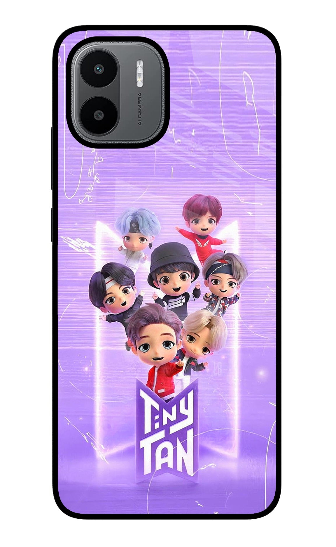 BTS Tiny Tan Redmi A1/A2 Glass Case