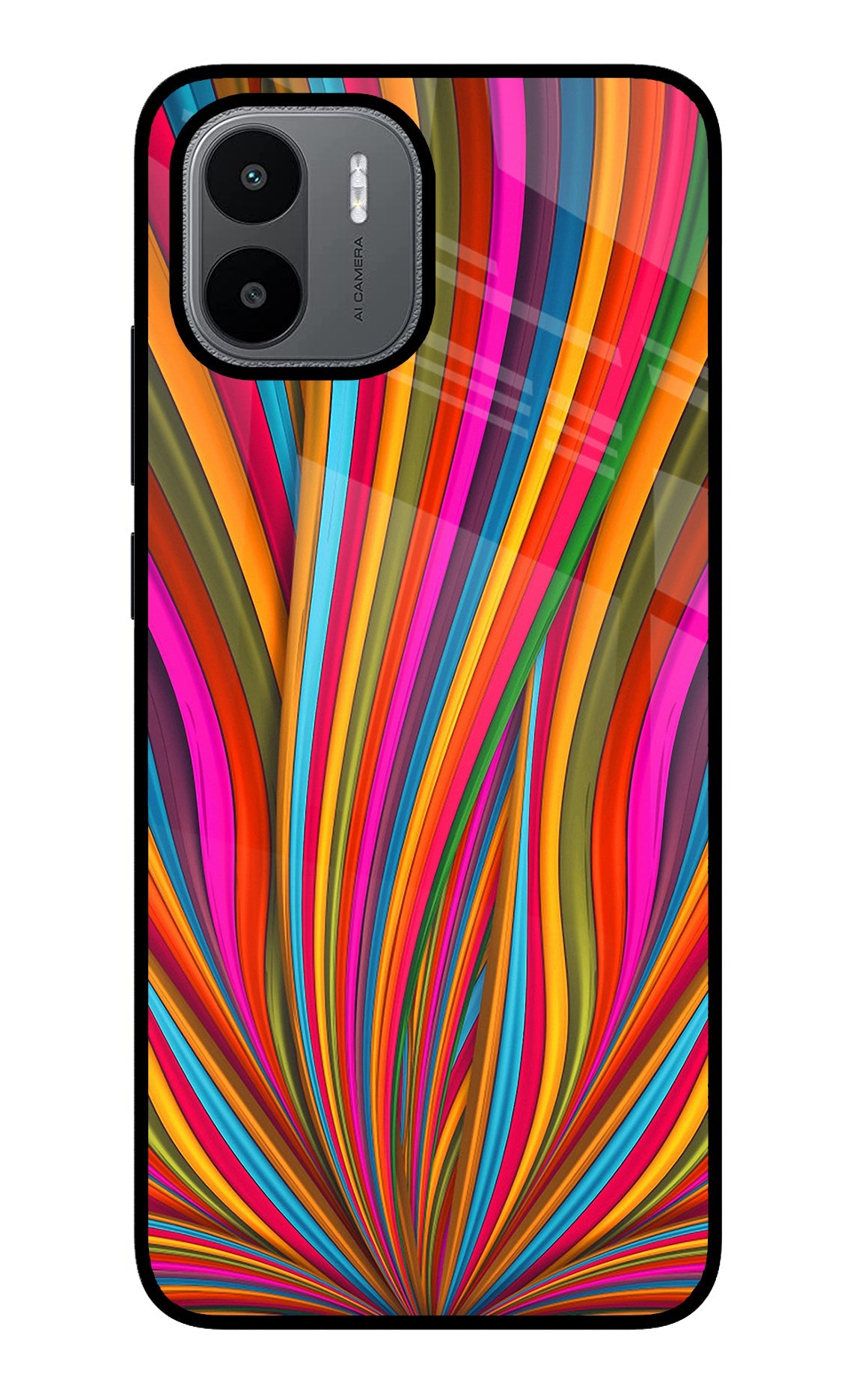 Trippy Wavy Redmi A1/A2 Glass Case