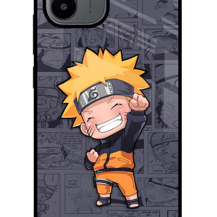 Chota Naruto Redmi A1/A2 Glass Case Back Cover by Casekaro