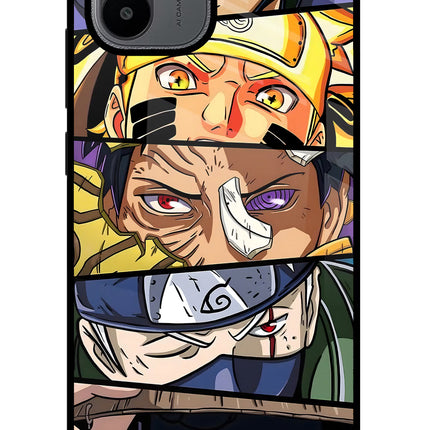 Naruto Character Redmi A1/A2 Glass Case Back Cover by Casekaro