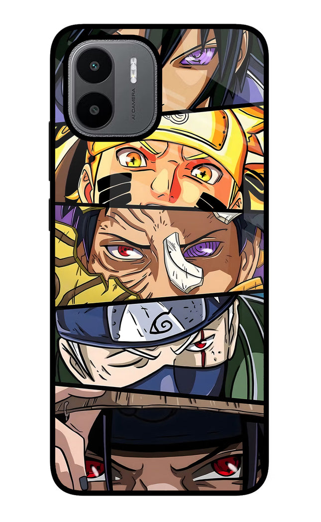 Naruto Character Redmi A1/A2 Glass Case Back Cover by Casekaro
