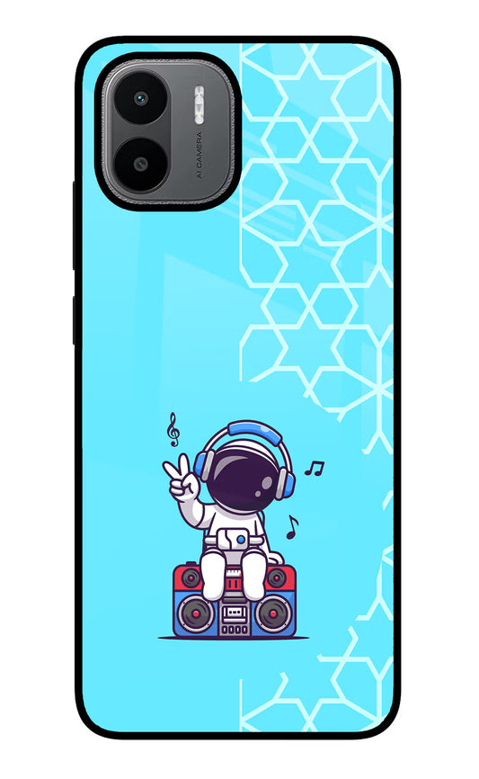 Cute Astronaut Chilling Redmi A1/A2 Glass Case