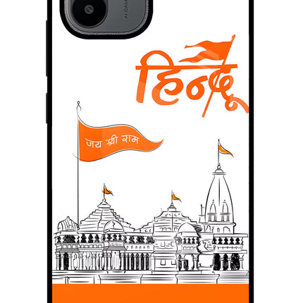Jai Shree Ram Hindu Redmi A1/A2 Glass Case Back Cover by Casekaro