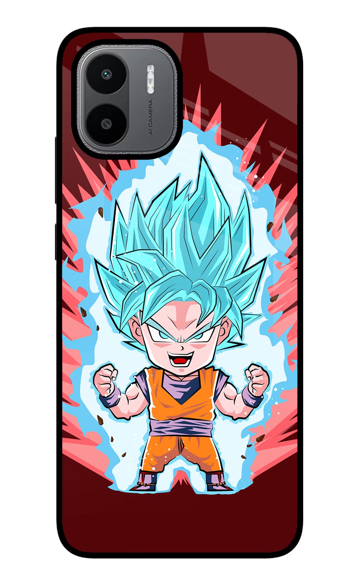 Goku Little Redmi A1/A2 Glass Case Back Cover by Casekaro