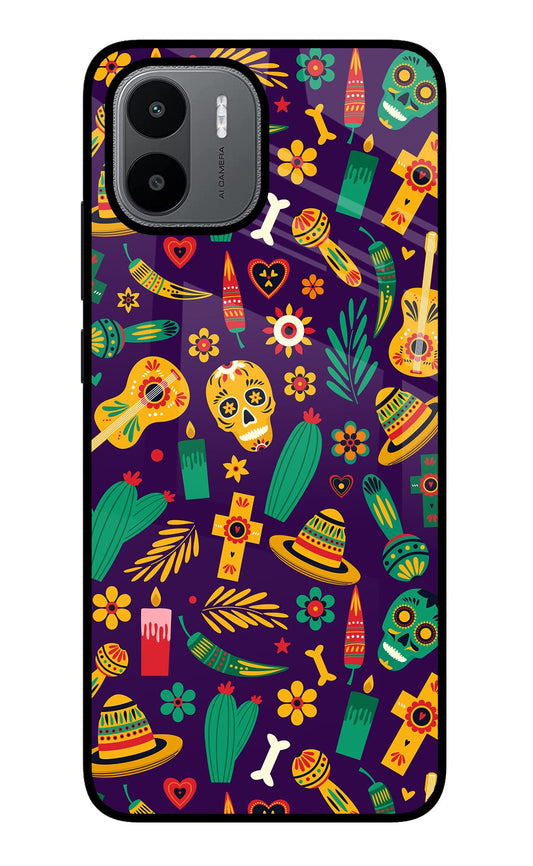 Mexican Artwork Redmi A1/A2 Glass Case