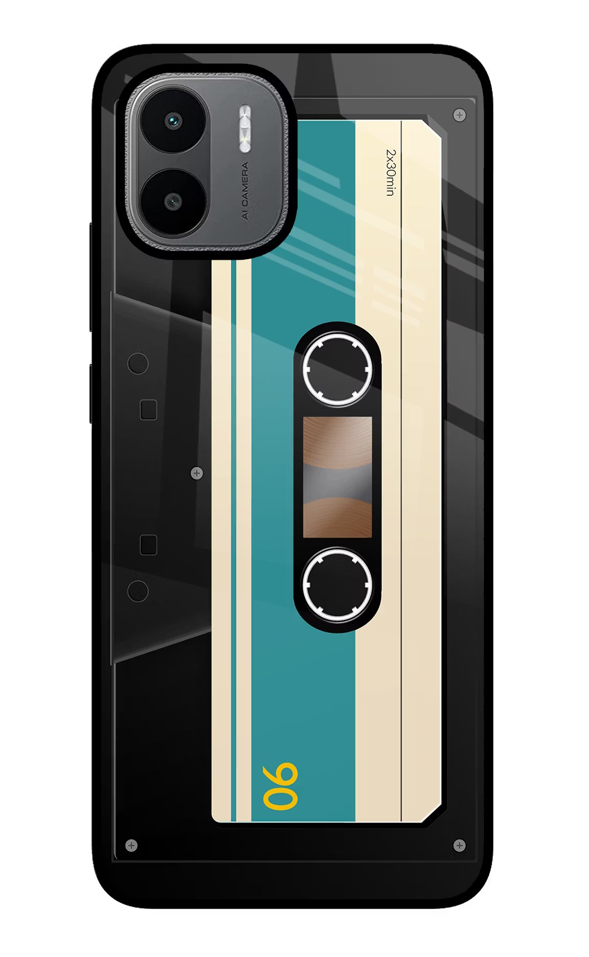 Cassette Redmi A1/A2 Glass Case Back Cover by Casekaro
