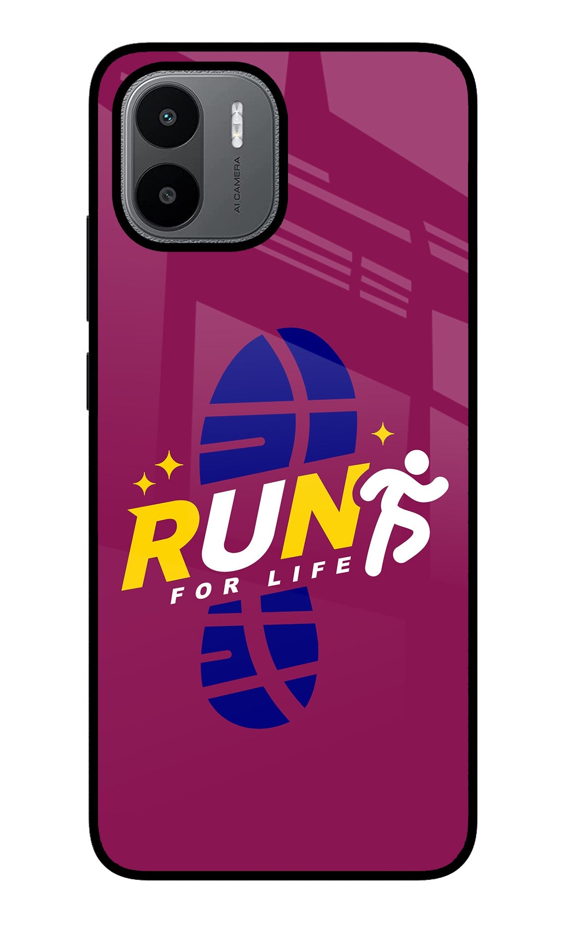 Run for Life Redmi A1/A2 Glass Case