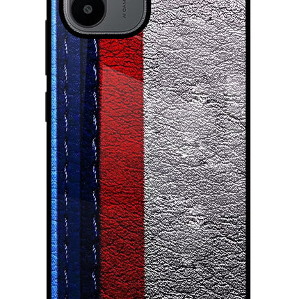 BMW Stripes Redmi A1/A2 Glass Case Back Cover by Casekaro