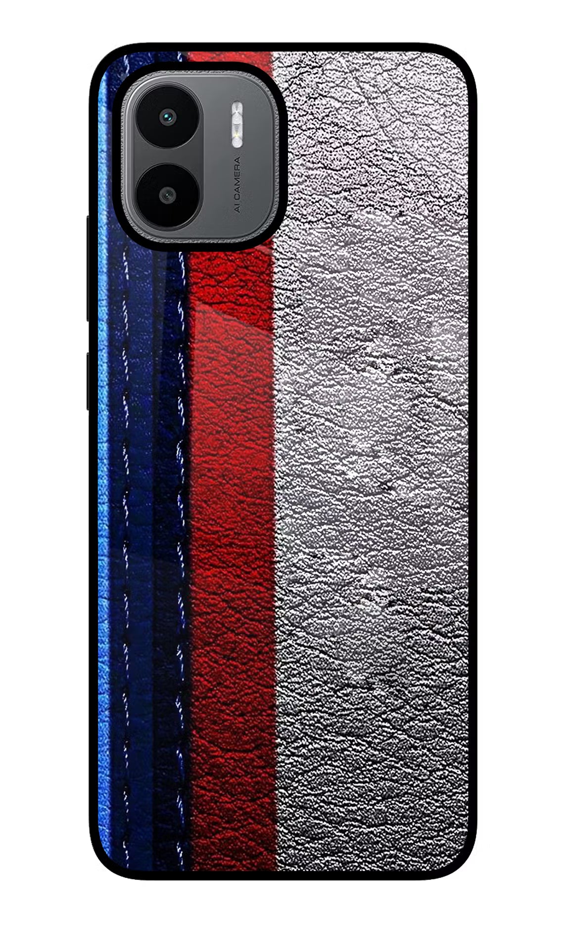 BMW Stripes Redmi A1/A2 Glass Case Back Cover by Casekaro