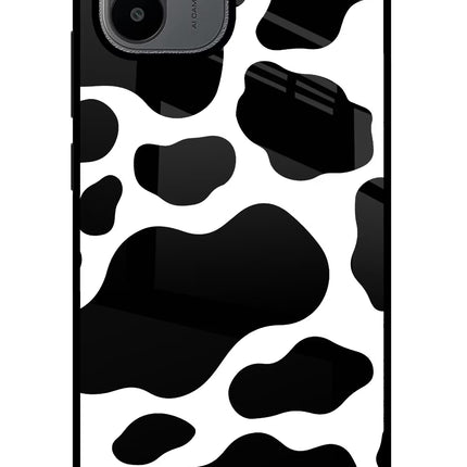 Cow Spots Redmi A1/A2 Glass Case Back Cover by Casekaro